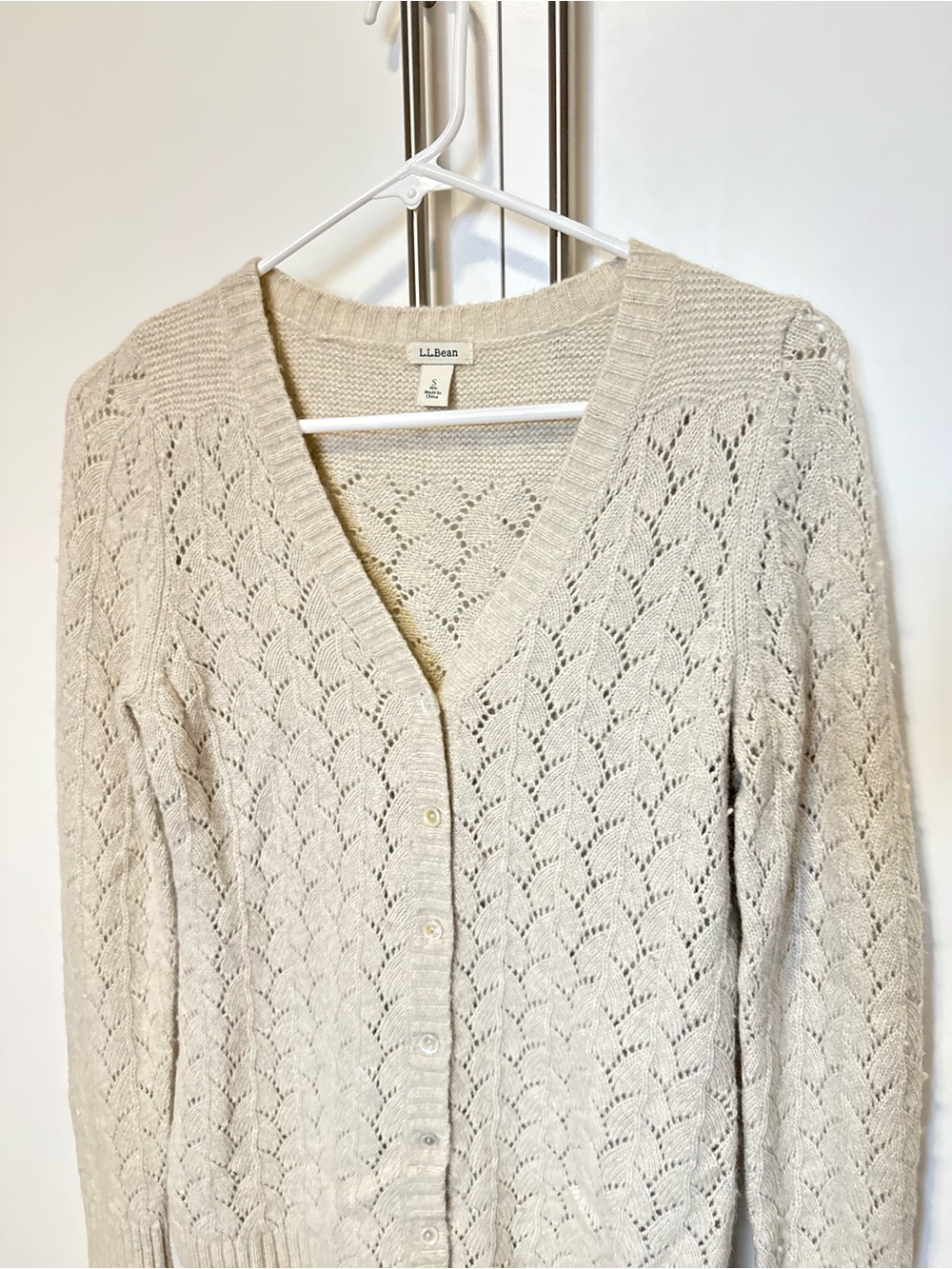 L.L. Bean Women's Wool/Cashmere Blend Button Cardigan- Size Small